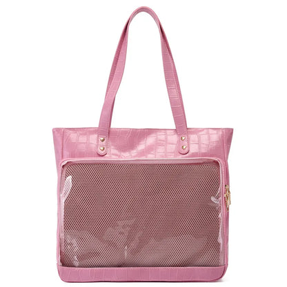 Sweet Japan Style Lolita Girls Cute Tote HandBags Female Kawaii Two Dimensional Shoulder Bags Transparent Layer Itabags