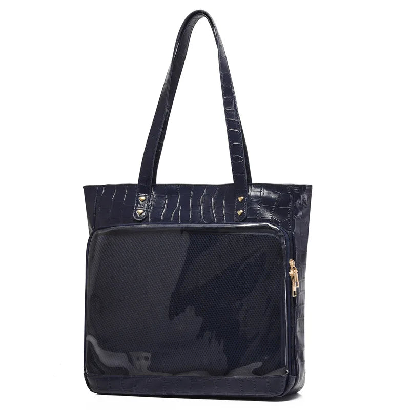 Sweet Japan Style Lolita Girls Cute Tote HandBags Female Kawaii Two Dimensional Shoulder Bags Transparent Layer Itabags