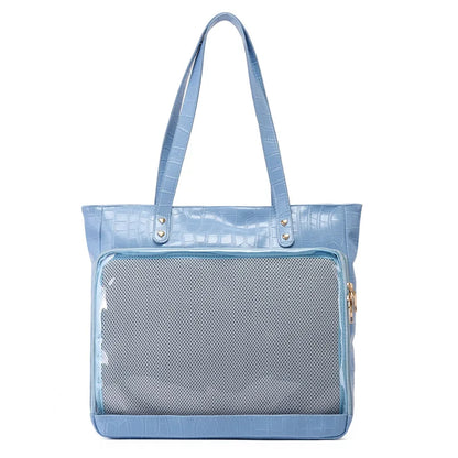 Sweet Japan Style Lolita Girls Cute Tote HandBags Female Kawaii Two Dimensional Shoulder Bags Transparent Layer Itabags