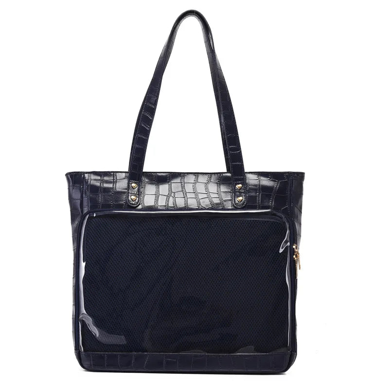 Sweet Japan Style Lolita Girls Cute Tote HandBags Female Kawaii Two Dimensional Shoulder Bags Transparent Layer Itabags