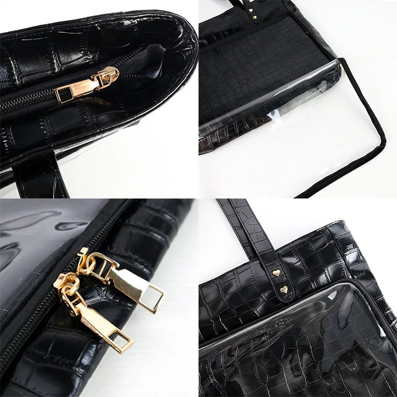 Sweet Japan Style Lolita Girls Cute Tote HandBags Female Kawaii Two Dimensional Shoulder Bags Transparent Layer Itabags