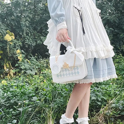 Sweet Japan Style Lolita Girly Girl Cute HandBags Vangate Lock Pocket Watch Clear Shoulder Bags Transparent Itabags