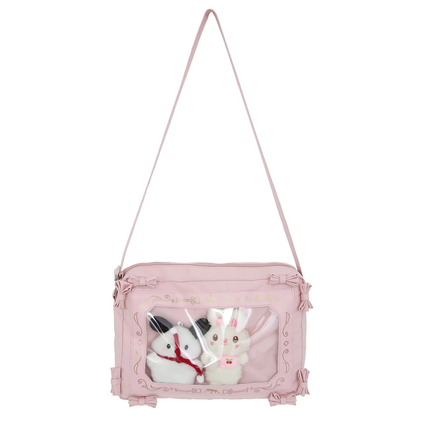Sweet Japan Style Lolita Girly Girl JK Shoulder Bags Students Transparent Window Kwaii Bowknots HandBags Tote Itabag