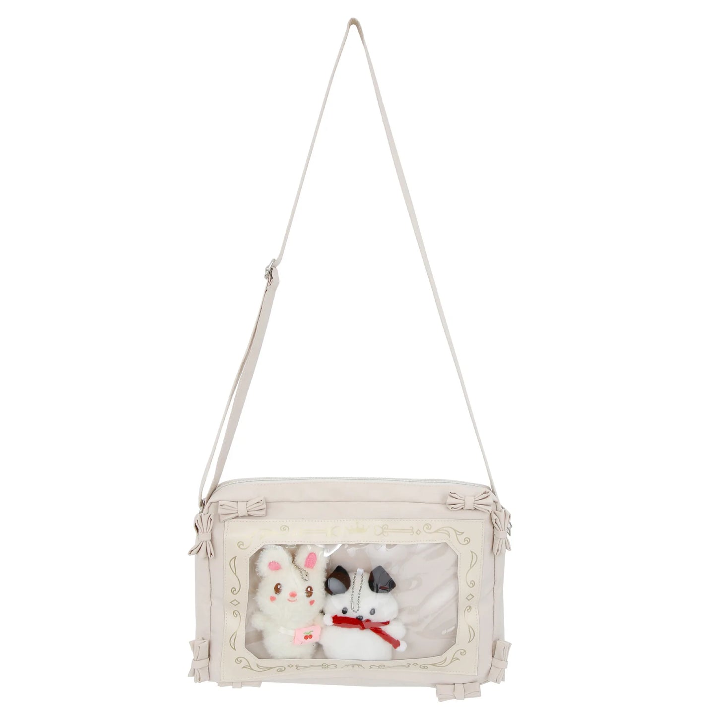 Sweet Japan Style Lolita Girly Girl JK Shoulder Bags Students Transparent Window Kwaii Bowknots HandBags Tote Itabag