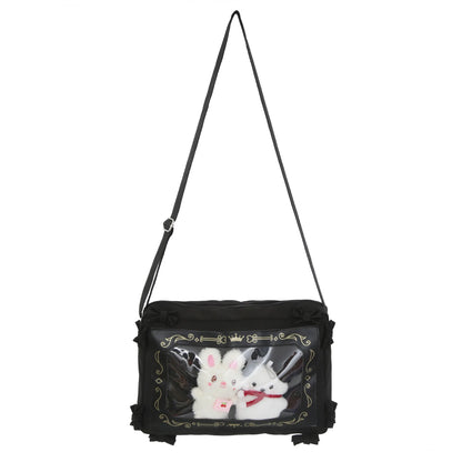 Sweet Japan Style Lolita Girly Girl JK Shoulder Bags Students Transparent Window Kwaii Bowknots HandBags Tote Itabag