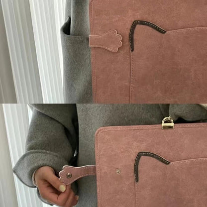 Sweet Lolita Girl Pink Cat Laptop Bags Briefcase Pearl Bracelet Cute Computer Case Handbags bolso laptop mujer