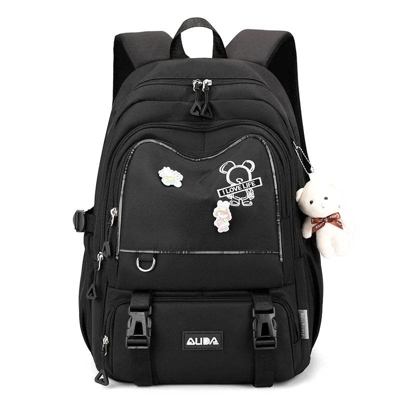 Sweet Student Female Plaid Backpack Cute Women Korean Travel Schoolbag Lady Laptop Book Bags Kawaii Girls College Large Backpack