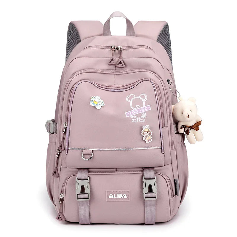 Sweet Student Female Plaid Backpack Cute Women Korean Travel Schoolbag Lady Laptop Book Bags Kawaii Girls College Large Backpack