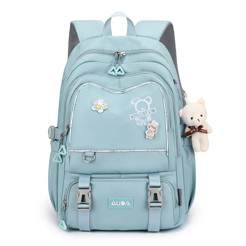 Sweet Student Female Plaid Backpack Cute Women Korean Travel Schoolbag Lady Laptop Book Bags Kawaii Girls College Large Backpack