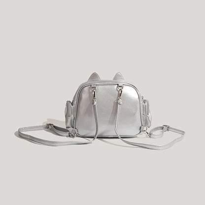 Swet Japan Style Spicy Girls Lolita Mini Backpacks Beauty Case Transparent Layer School Kawaii Silvery Cat ItaBags Shoulder Bags