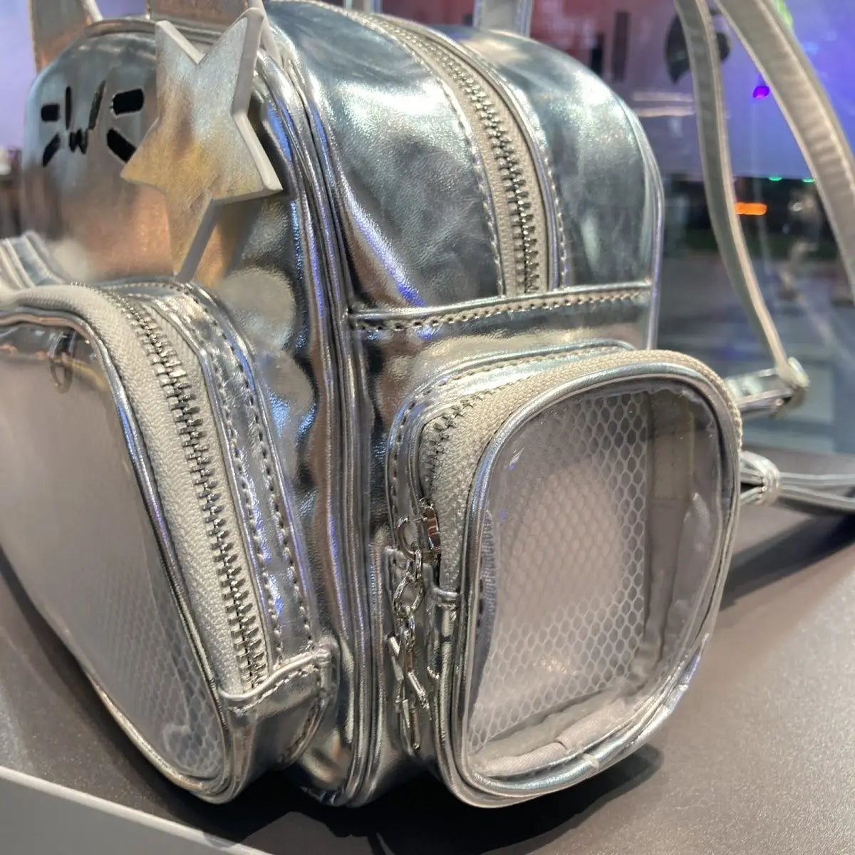 Swet Japan Style Spicy Girls Lolita Mini Backpacks Beauty Case Transparent Layer School Kawaii Silvery Cat ItaBags Shoulder Bags
