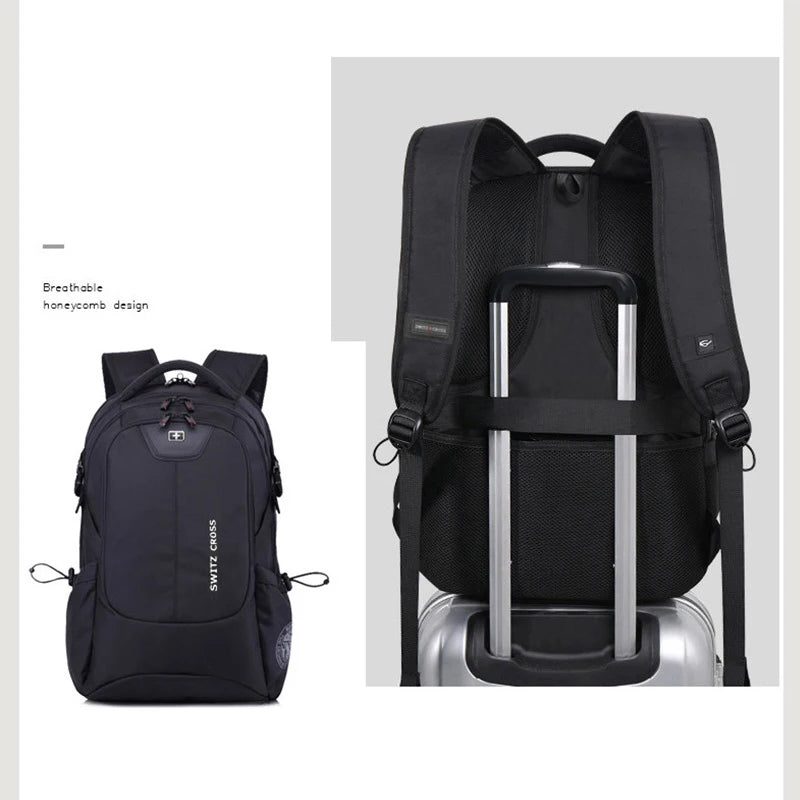 Swiss 17 inch Laptop Backpack Men USB Charging Travel Backpack School Bag Waterproof anti theft Backpacks Women bagpack Mochila