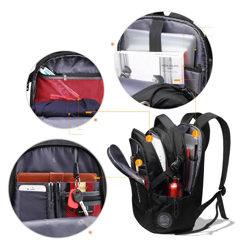 Swiss 17 inch Laptop Backpack Men USB Charging Travel Backpack School Bag Waterproof anti theft Backpacks Women bagpack Mochila