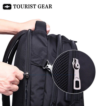Swiss Men's anti theft Backpack Notebook School Travel Bags waterproof Business 15.6 17 inch laptop backpack women mochila USB