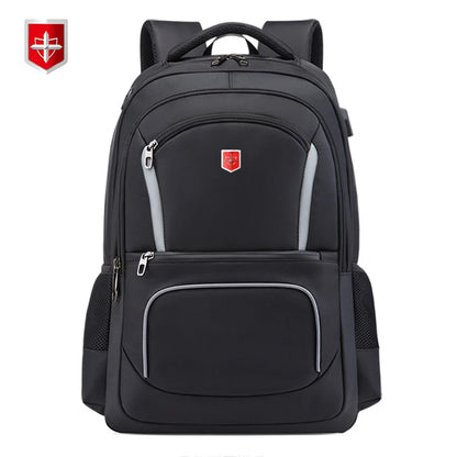 Swiss New Waterproof Men's Backpack 17 inch Laptop School Student Bags Fashion USB Charging Travel Backpack Women Mochila Male