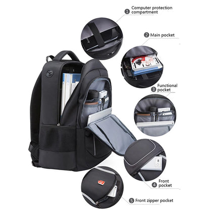 Swiss New Waterproof Men's Backpack 17 inch Laptop School Student Bags Fashion USB Charging Travel Backpack Women Mochila Male