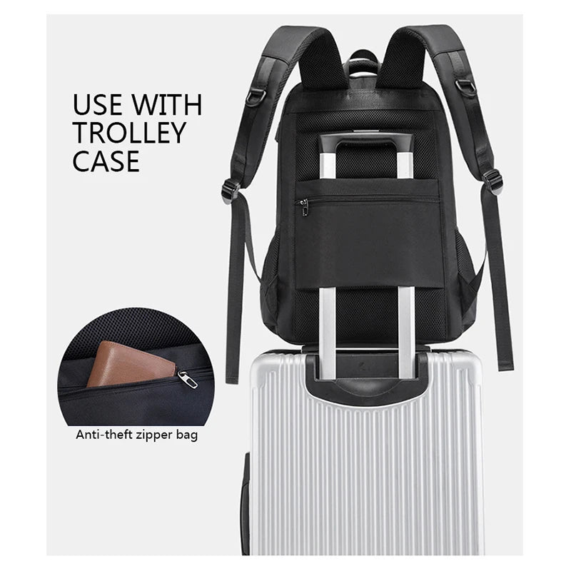 Swiss New Waterproof Men's Backpack 17 inch Laptop School Student Bags Fashion USB Charging Travel Backpack Women Mochila Male