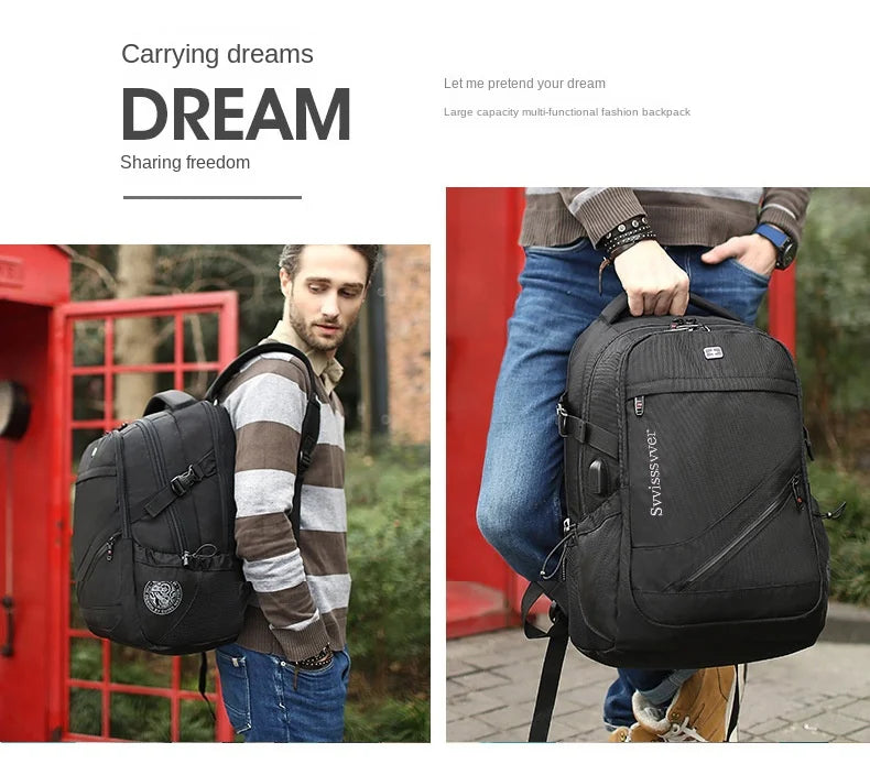 Swiss Sabre Leisure Business Swiss Backpack Men's Fashion Business Large Capacity Computer Backpack Student Backpack