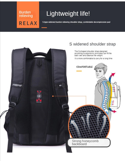 Swiss Sabre Leisure Business Swiss Backpack Men's Fashion Business Large Capacity Computer Backpack Student Backpack