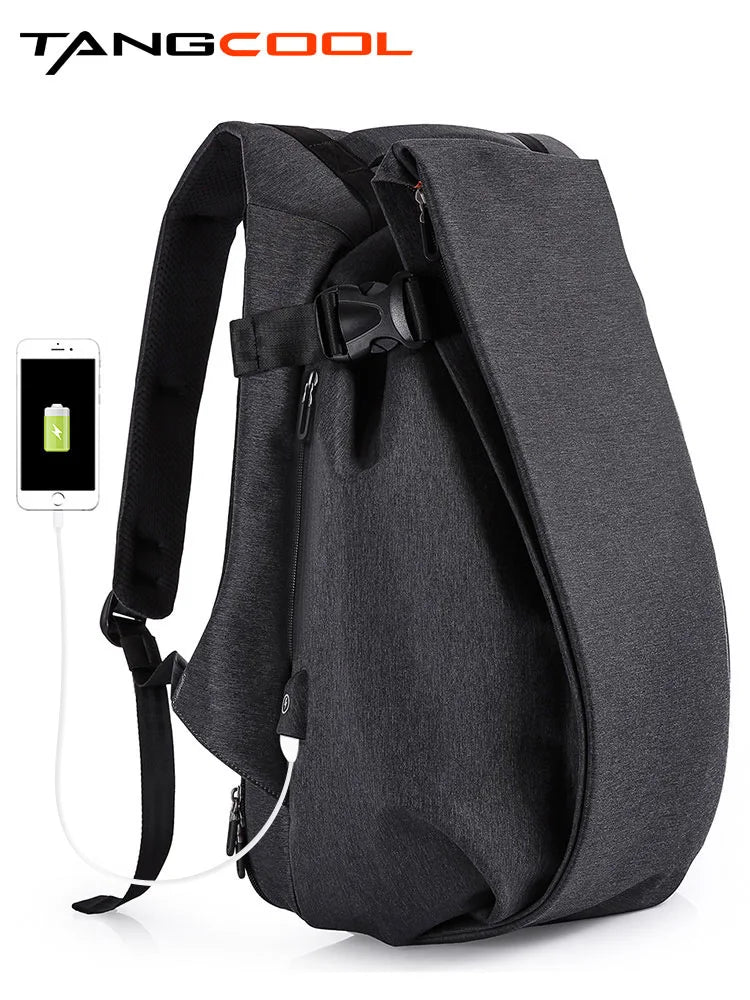 TANGCOOL 2023 New Men Waterproof Laptop Backpack 15.6 Inch Large Capacity USB Charging for Teenager Student School Bag Backpack