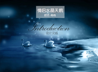 110mm k9 Crystal Swan Crafts Glass Paperweight Fengshui Ornaments Figurines  Wedding Party Decor Gifts Souvenir statue