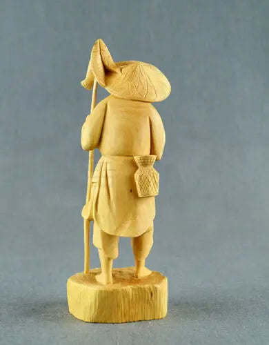 TJ039ca: 19.5x7x6.5 CM Boxwood Figurine Carving : Stunning Fishman