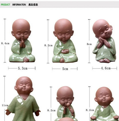 TOP ART OFFICE home Buddhism Buddha " CHAN DAO quiet " Little Monk Ge Yao kiln porcelain pottery ceramic ART