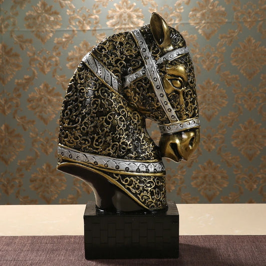 TOP ART-  home office business efficacious FENG SHUI Talisman Protection Auspicious Lucky Success HORSE Sculpture statue
