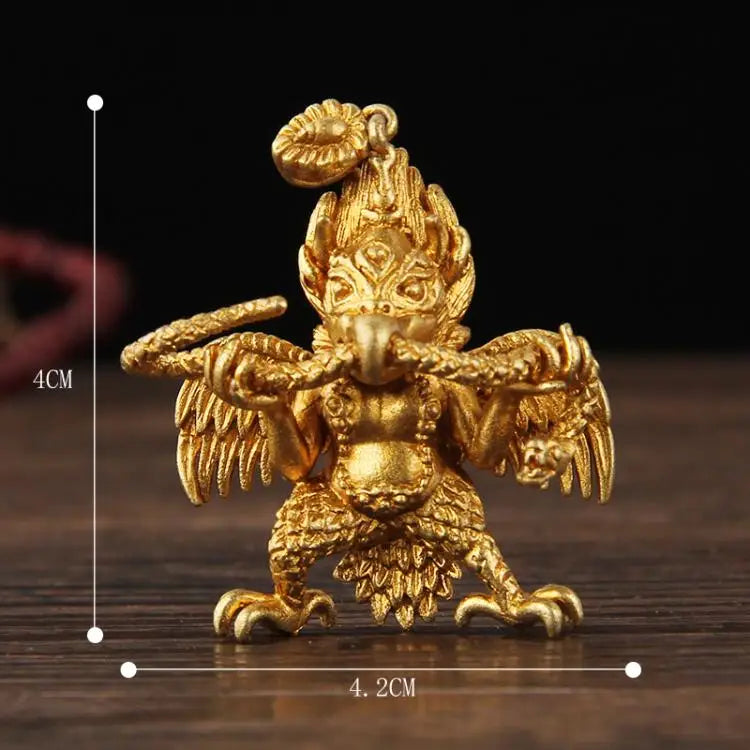 TOP Buddhist supply Greco-Buddhist pocket travel efficacious talisman gilding Suparna Garuda Dhwaja Buddhism Pendant Amulet