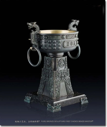 TOP Business  gift present # handmade ART Lucky Success bronze ding Sculpture home office Company business ART Limited Edition