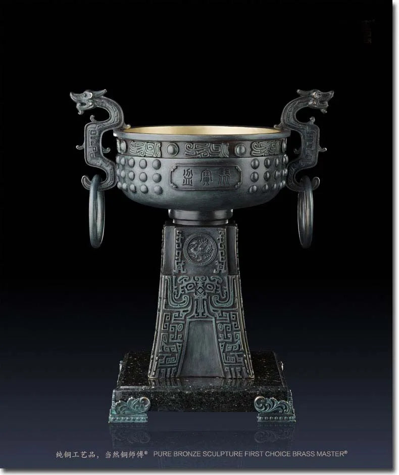 TOP Business  gift present # handmade ART Lucky Success bronze ding Sculpture home office Company business ART Limited Edition