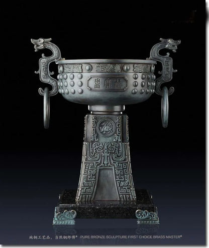 TOP Business  gift present # handmade ART Lucky Success bronze ding Sculpture home office Company business ART Limited Edition