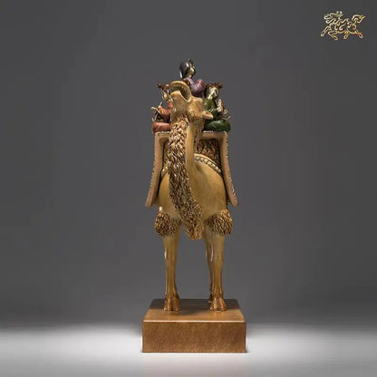 TOP CHINA national Spiritual ART GIFT the Silk Road camel Middle East Home Company bring wealth thriving business brass mascot