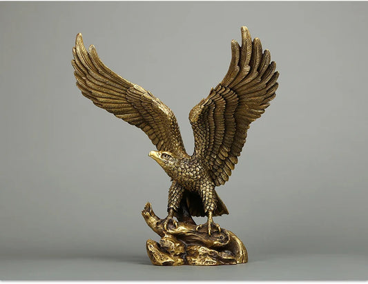 TOP COOL Business gift -36CM  TOP Home office fortune Mascot American Eagle vulture lanneret Bronze art statue