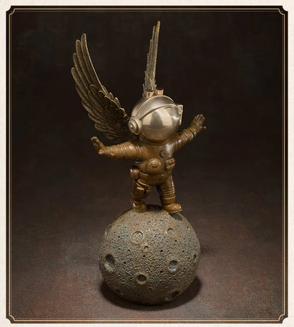 TOP COOL High grade bronze carving Dreaming Of Space space flight Scientific exploration ART home office TOP Decorative art A03
