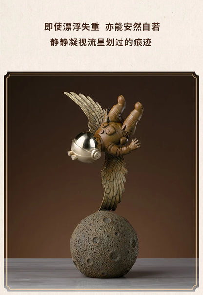 TOP COOL High grade bronze carving Dreaming Of Space space flight Scientific exploration ART home office TOP Decorative art A02