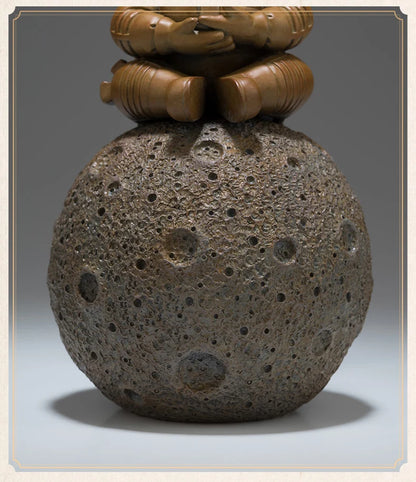 TOP COOL High grade bronze carving Dreaming Of Space space flight Scientific exploration ART home office TOP Decorative art A01
