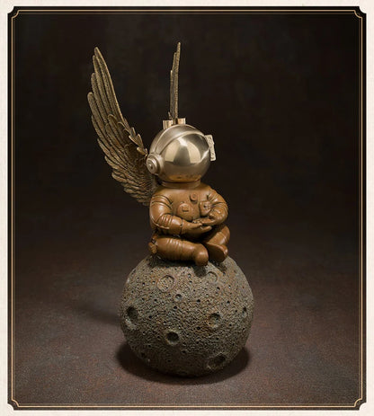 TOP COOL High grade bronze carving Dreaming Of Space space flight Scientific exploration ART home office TOP Decorative art A01
