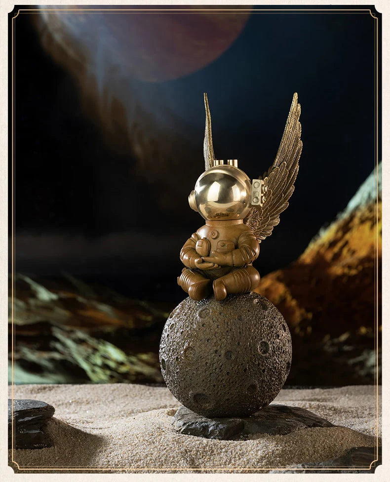 TOP COOL High grade bronze carving Dreaming Of Space space flight Scientific exploration ART home office TOP Decorative art A01