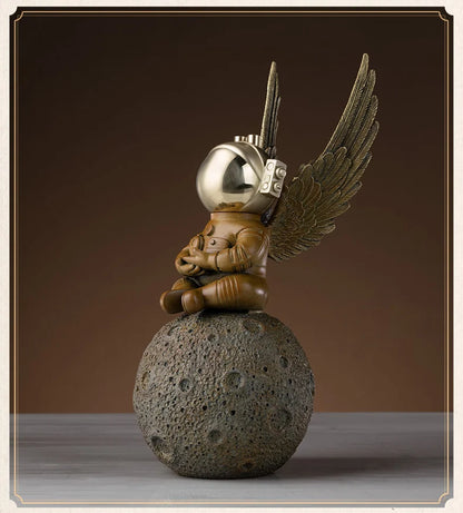 TOP COOL High grade bronze carving Dreaming Of Space space flight Scientific exploration ART home office TOP Decorative art A01
