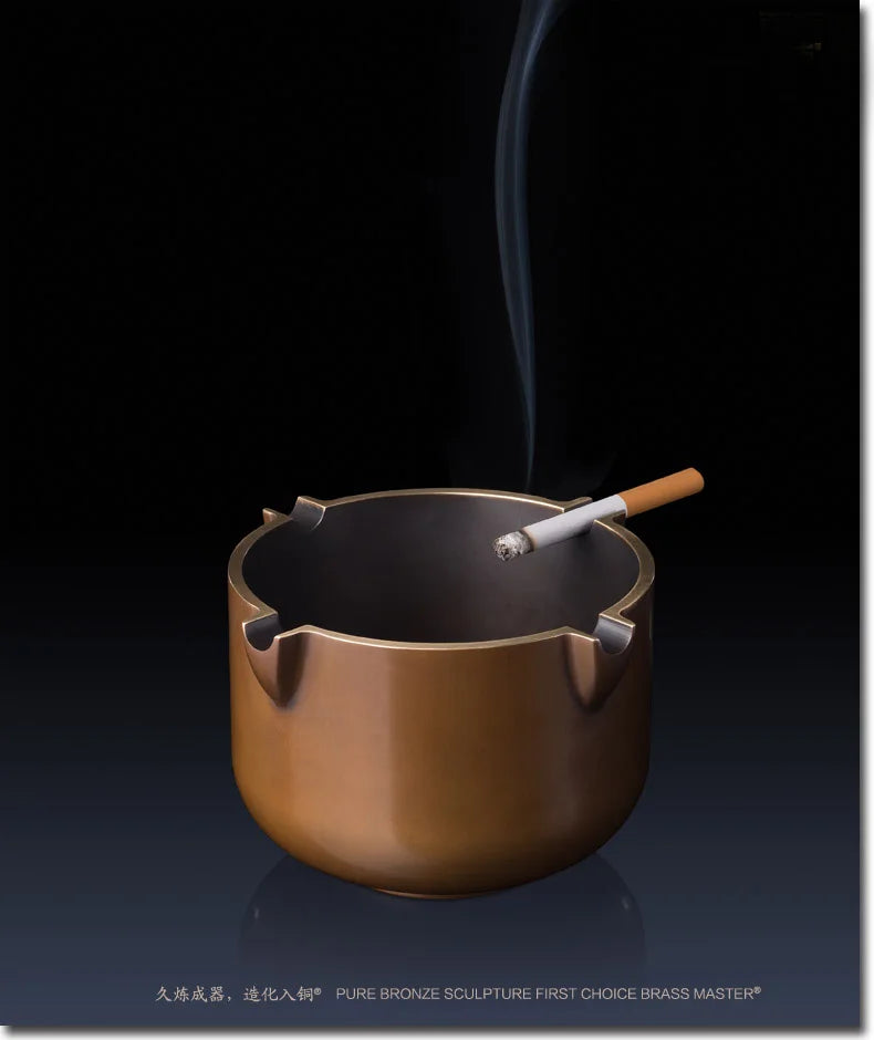 TOP COOL High grade luxury GOOD LUCK Royal brass Ashtray statue HOME company office business BEST MALE MEN birthday GIFT