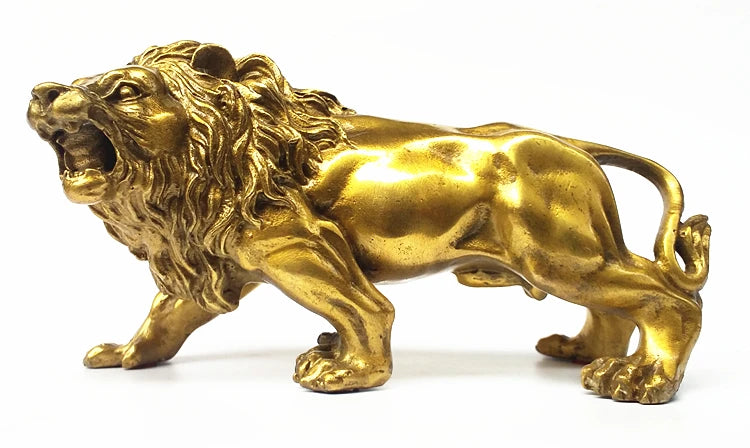 TOP COOL Home store Decoration art  good luck ZHEN ZHAI PI XIE COPPER LION FENG SHUI Ornament FENG SHUI statue