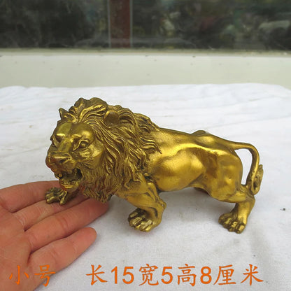 TOP COOL Home store Decoration art  good luck ZHEN ZHAI PI XIE COPPER LION FENG SHUI Ornament FENG SHUI statue