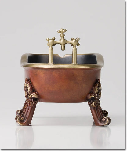 TOP COOL MEN MALE gift present # Limited Edition handmade ART color brass Bathtub Ashtray Sculpture home office Bar Ornament ART