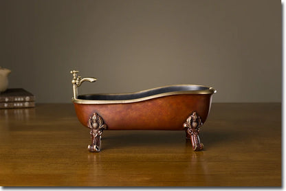 TOP COOL MEN MALE gift present # Limited Edition handmade ART color brass Bathtub Ashtray Sculpture home office Bar Ornament ART