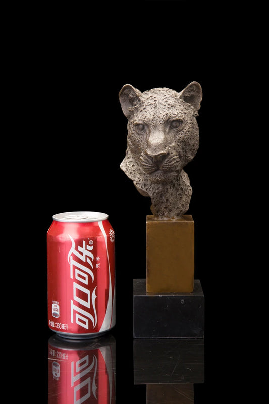 TOP COOL Original Artwork # HOME OFFICE Porch lobby efficacious Mascot thriving business bronze Leopard FENG SHUI ART statue