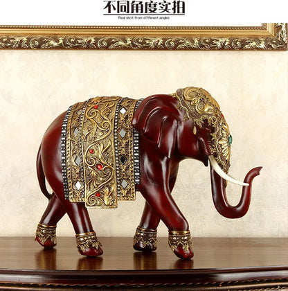 TOP COOL Southeast Asia Thailand Home store Decoration art  good luck Auspicious Royal God elephant Ornament FENG SHUI statue