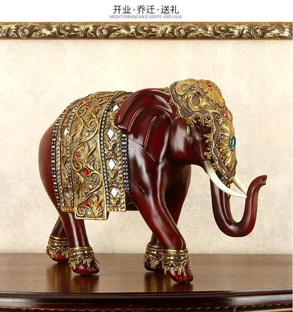 TOP COOL Southeast Asia Thailand Home store Decoration art  good luck Auspicious Royal God elephant Ornament FENG SHUI statue