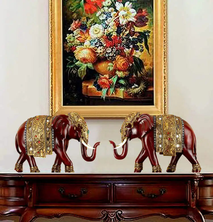 TOP COOL Southeast Asia Thailand Home store Decoration art  good luck Auspicious Royal God elephant Ornament FENG SHUI statue