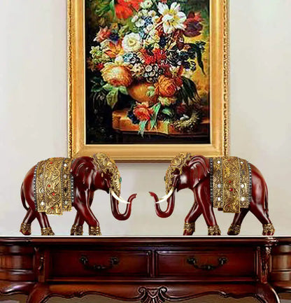 TOP COOL Southeast Asia Thailand Home store Decoration art  good luck Auspicious Royal God elephant Ornament FENG SHUI statue